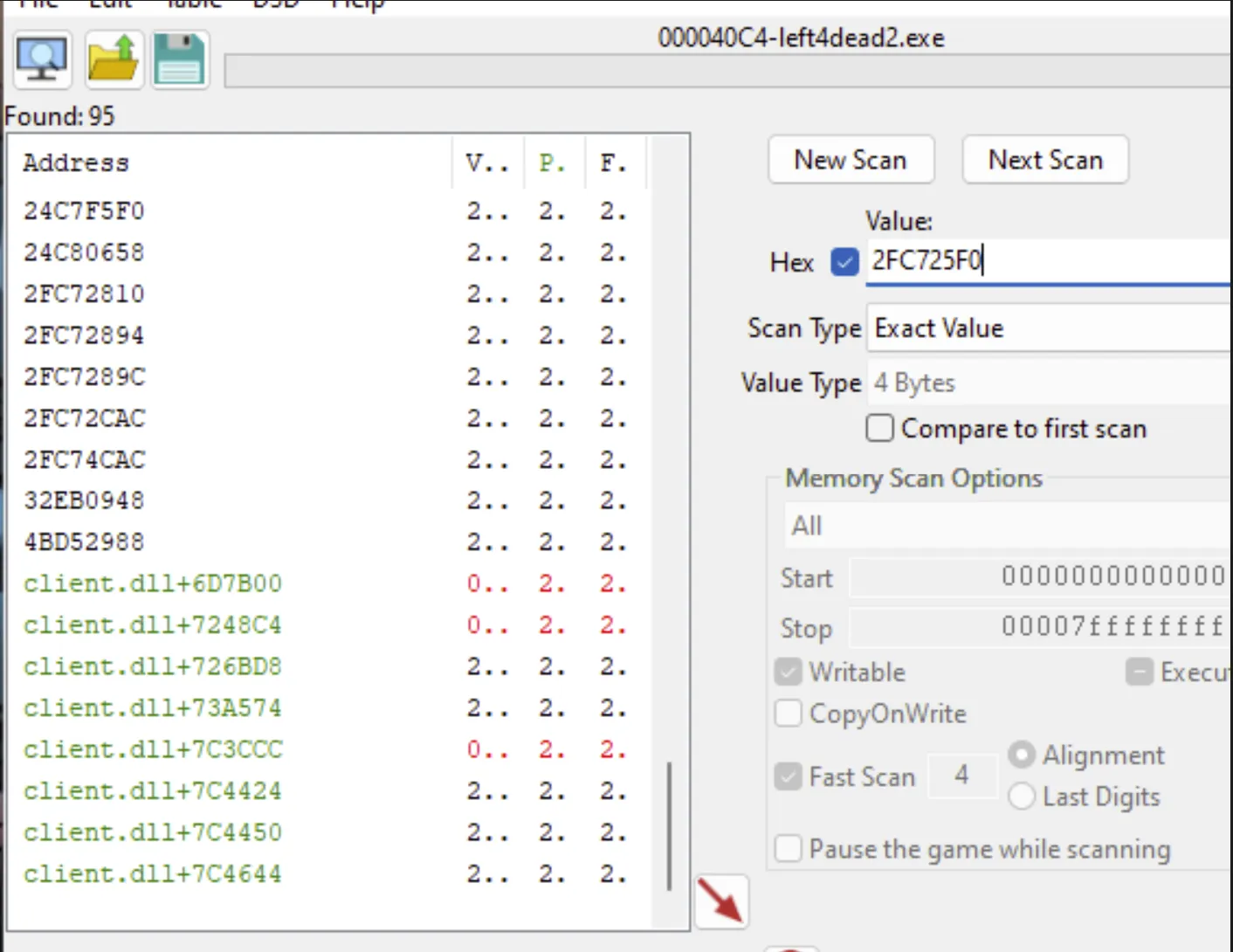 Find access address (CE)